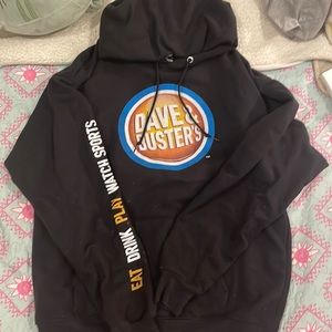 Black Dave and busters oversized hoodie